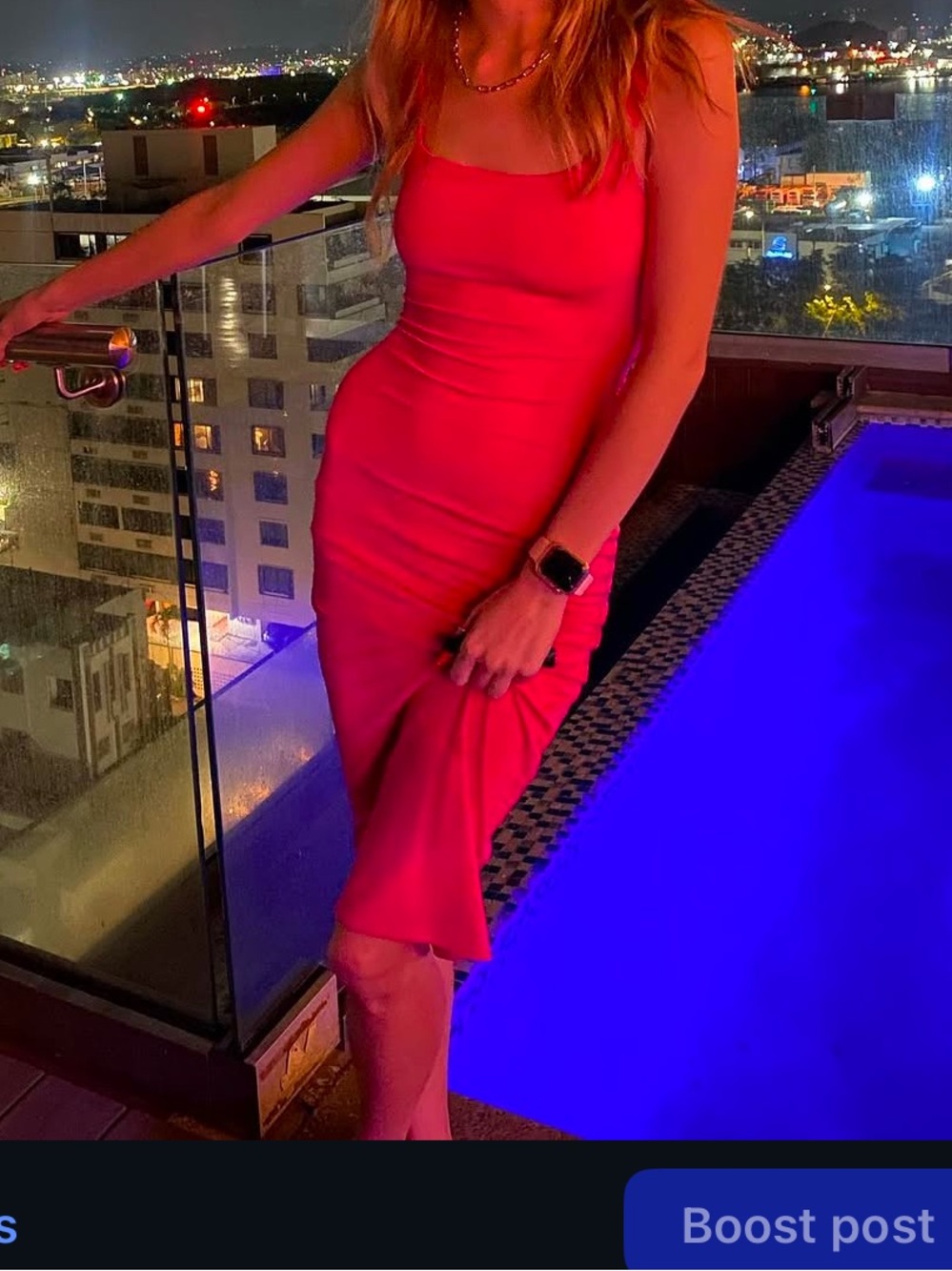gaze Bright Pink Midi Dress
